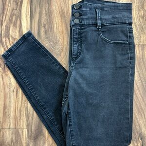 Ann Taylor High-Waisted Black Skinny Jeans